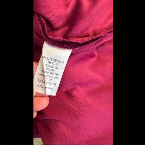 New ADRIANNA PAPELL Illusion Inset Fit Flare Dress Crushed Berry Purple Magenta - Picture 9 of 11